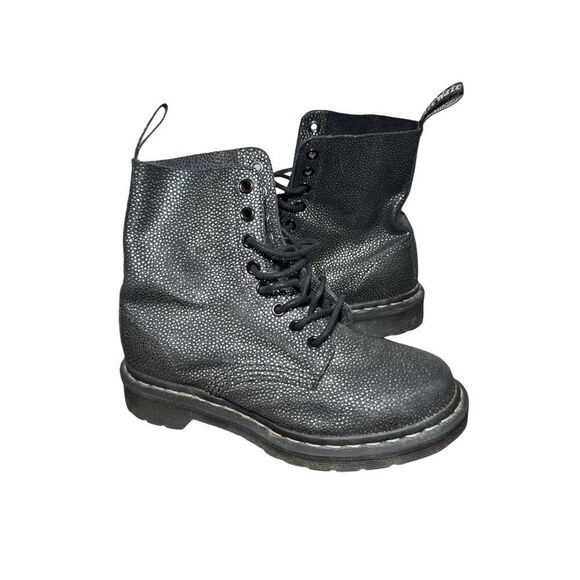 Black Textured Lace-Up Boots Dr martens size 5 L - Picture 3 of 6
